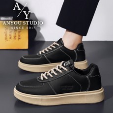 ANYOU 남성 스니커즈 캐주얼 경량 운동화 남성 플랫 슈즈 레이스업 남자 신발