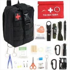 SOS 재난 대비 생존도구 키트 블랙 캠핑 비상용품 재난용품 생존가방 구급함 서바이벌