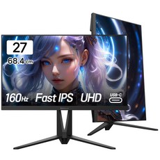 알파스캔 4K UHD 콘퀘스트 게이밍 160 FAST IPS USB C HDR 멀티스탠드 무결점 모니터, 68.4cm, 27U60G