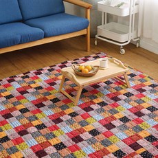 국내제작 순면 40수 레트로 거실 카페트 매트 러그 대형