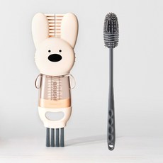 리얼피키 보온병 틈새청소용 브러시, 1세트, 핑크