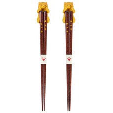 이시다 안긴 고양이 젓가락받침대 + 젓가락, 젓가락 + 젓가락받침대, 2개, 갈색 호랑이무늬 고양이