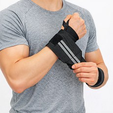 이그네르 헬스용 손목 보호대 2pcs, 블랙+그레이, 1세트 블랙+그레이, 1세트
