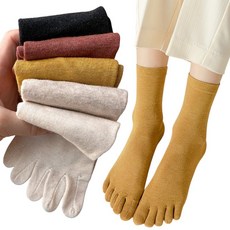 5켤레1세트 여성용 보카시 발가락양말 프리미엄 따뜻한 데일리 삭스