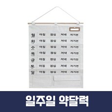 앤쏘홈 걸이식 주간 일주일 약달력 약캘린더 걸이식약통, 화이트아이보리, 1개