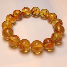 金富發天然花珀手珠10-14mm, 1個, 13-14mm