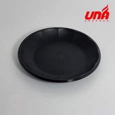 사출 블랙 원형 230파이 접시, 1개, 200개