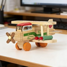 다채로운 색상의 나무 헬리콥터 모형 비행기 장난감 음악이 나오는 전투기 군용 어린이 선물, 12cm 미니 비행기