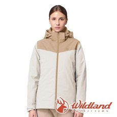 wildland 荒野 女650FP防水二件式連帽外套 奶茶色 0B32917