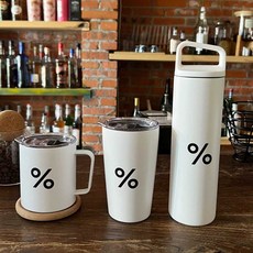 아라비카 응커피 퍼센트 머그잔 휴대용 컵 보온병 컵 밀폐형 자동차 워터 컵, 1개