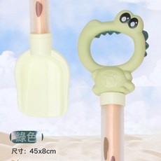 DFMEI 大號兒童玩具水槍批發夏天沙灘地攤熱賣戲水漂流抽拉噴水槍沙灘鏟, 1個, 沙灘鏟水槍-綠色:如圖, 1cm