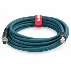 DRRI M12 X-코드 8핀 - RJ45 10Gbps 기가비트 이더넷 인터페이스 Cat 7e 차폐 케이블 Cognex 인사이트 시리즈 산업용 카메라용(25M), 5M, 스트레이트 X-코드