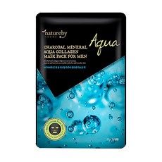 Natureby 水膠原原礦炭男士面膜 x 玩達人 韓國面膜, 1個, 水膠原