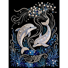 호우맘 3D 진주 보석십자수 캔버스형 DIY 키트 30 x 40 cm, 1개, ZZH055