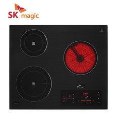 SK매직 3구 하이브리드 쿡탑 ERA-BHI30 인덕션2구+하이라이트1구, 빌트인
