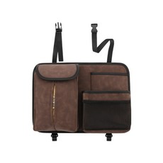 Xilla 椅背面紙盒, 棕色,翻毛皮汽車椅背置物袋 單個, 1個
