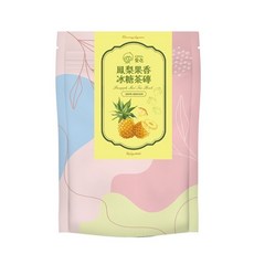 CHILL愛吃 鳳梨果香冰糖茶磚 台灣鳳梨風味 冰糖磚 沖泡飲品 17g x 10入, 1個, 10個裝