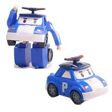 【 台湾 出货 \免运】 變形警車玩具 兒童拆裝變形玩具 機器人救援小車, 藍(袋裝), 1個