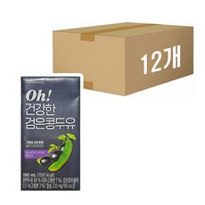 아워홈 Oh! 건강한 검은콩 두유, 12개, 190ml