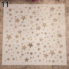 템플릿 DIY 아트 앨범 스텐실 스프레이 용품 케이크 라떼 카푸치노 몰드 커피 장식 PVC 스크랩북 바리스타 먼지털이, 11