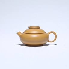 宜興紫砂壺 黄金朱泥 小飛碟, 1個, 土黄色