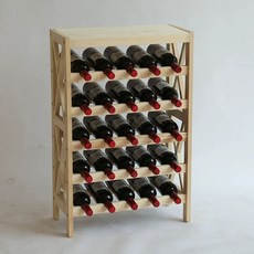 원목 와인 진열대 주류 수납 장식장 양주 술병 보관함, A. 목재 색상 25병