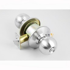 호텔락 스텐손잡이(자동잠김 공중화장실 창고 방문손잡이 방문고리), 835L(스텐)-핀형, 1개