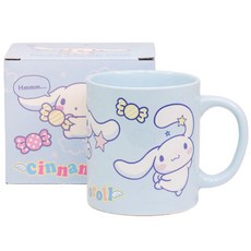 릴팡 산리오캐릭터즈 데일리 컬러 핸들 머그컵 380ml, 시나모롤, 1개