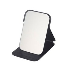 쿠잇 휴대용 접이식 미니 손거울 2P, 블랙, 1개