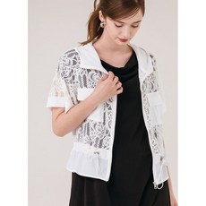 막스까르띠지오 카멜리아 후드 레이스 반팔 점퍼