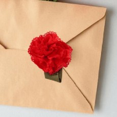 레드 카네이션 조화꽃 브로치 선물 2개 세트