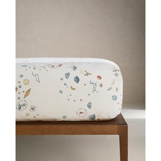 자라홈 브랜드관 아동용 우주 매트리스 커버 46611900080, 싱글 / 90 x 200 cm, 에크루/블루