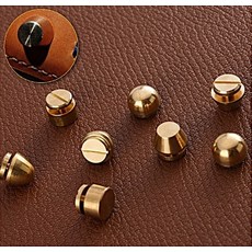 황동 가방 받침 찡 다리 지지대 바닥 보호 금속 부자재 재료 나사형 리벳, D반둥근못