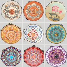 탬버린 가죽 무용 8인치 노래방 1개 스틸, 6인치 15cm 바이올렛