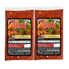 충청식품 불티나 춘천닭갈비 닭다리살 캠핑요리 음식 냉동 닭갈비 1kg, 2개