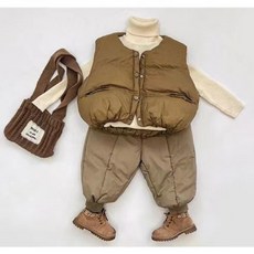 小不點兒 兒童馬甲 秋冬款 韓版男女童寬鬆棉背心 90-120