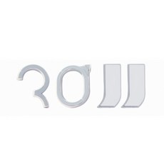 IDFR 鍍鉻銀 30吋輪框尺寸 鋼圈尺寸 鍍鉻字標 車標 字標 30吋貼標，提升愛車外觀質感, 30'' 貼標1入