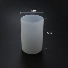 금형 거울 마른 꽃 다중 사양 원통형 육각형 양초 장식품 실리콘 수지 도구, 색상: 3. Cylinder 5x9cm, 1개