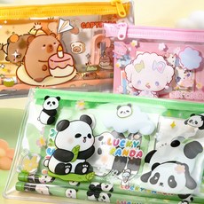 卡通文具套裝 學習文具組, 6個裝, 小款6件套【隨機混發】, 小款6件套【隨機混發】