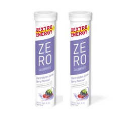 덱스트로 에너지 제로 칼로리 마그네슘 칼륨 칼슘 함유 전해질 음료 베리맛, 2개, 20정