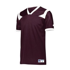 Russell Athletic 남성용 Phenom6 플래그 풋볼 저지 마룬/화이트.