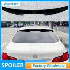 ABS 블랙카본 리어 윈도우 루프 스포일러 BMW F10 5시리즈 528i 535i 11-17 호환, 유광 Black