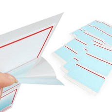 투명필름 커버 견출지 라벨 보호 훼손방지 405적색7매 보호필름견출지 라벨견출지