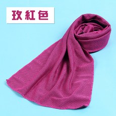 涼感巾 毛巾 冰涼巾 冰毛巾 運動毛巾 速乾毛巾 快乾毛巾 吸水毛巾 吸汗毛巾 - 24H台灣出貨, 玫紅色 涼感巾, 1個