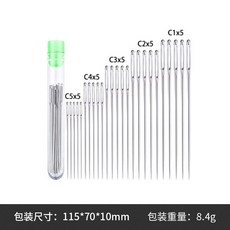 재봉용 큰 눈 바느질 바늘 수제 가죽 강철 실 뜨게 재봉 도구 세트 25, 1개