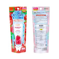 Combi 康貝 Teteo 兒童含氟牙膏 30g (草莓/葡萄/橘子口味) 日本製 無研磨劑 無發泡劑 可吞食, 1個, 草莓