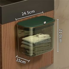 衛生間浴室洗澡放衣服神器家用帶蓋壁掛籃髒衣服收納筐防水髒衣簍, 如圖