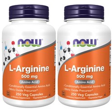 NOW Foods 左旋精胺酸膠囊, 250顆, 2罐