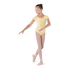 Bloch Dance GIRL 걸s Dujour Microlux 반소매 레오타드 블랙 사이즈 4-6 192944, 6x-7, Sunshine