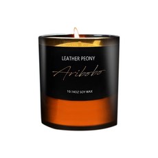 ARIBOBO Leather Peony 琥珀系列 香氛蠟燭 10.14oz, 300g, 1件, 皮革牡丹